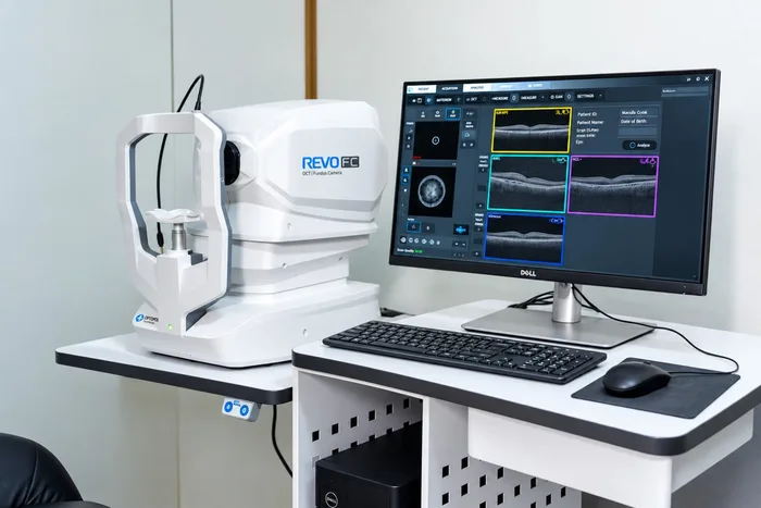 REVO FC Optical Coherence Tomography (OCT) and digital fundus camera workstation at Vijaya Eye Hospital